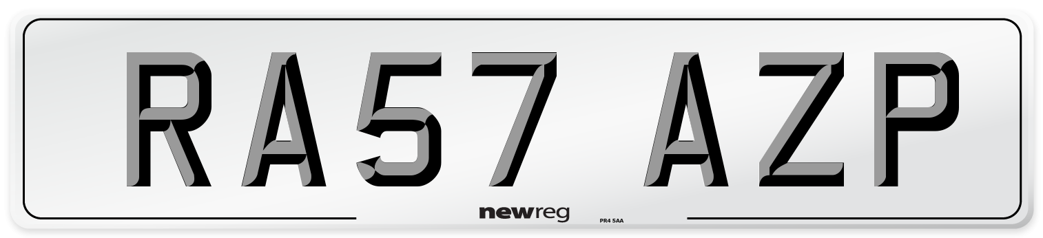 RA57 AZP Number Plate from New Reg